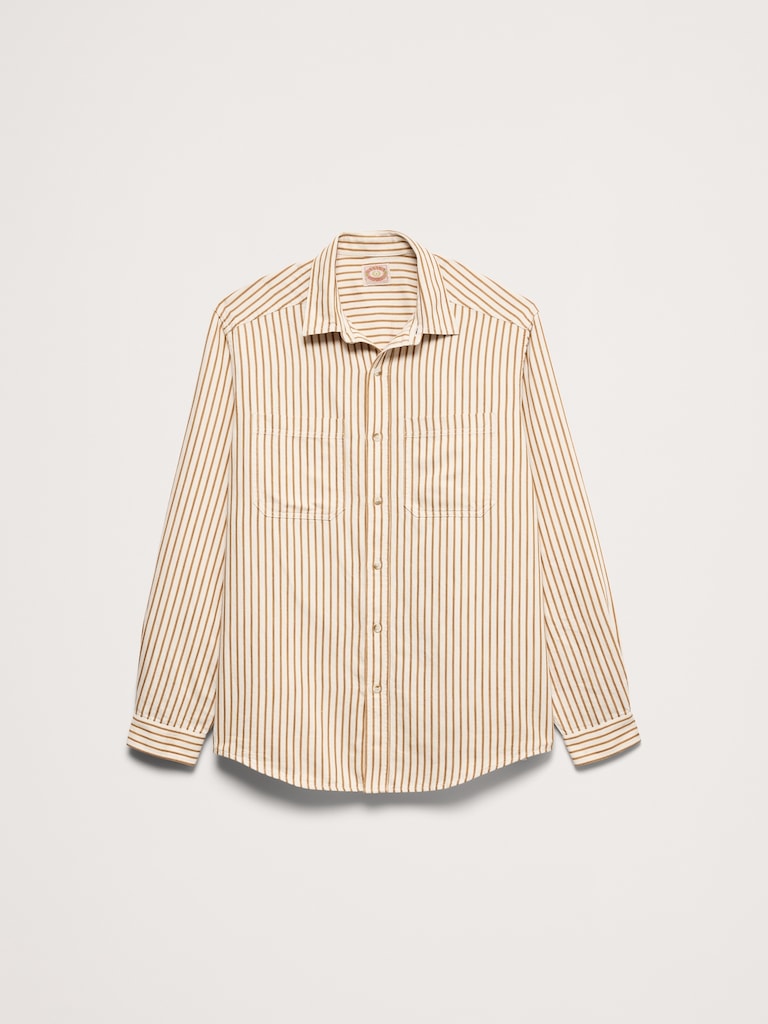 Archive Reissue Ticking Shirt in Cotton-Hemp