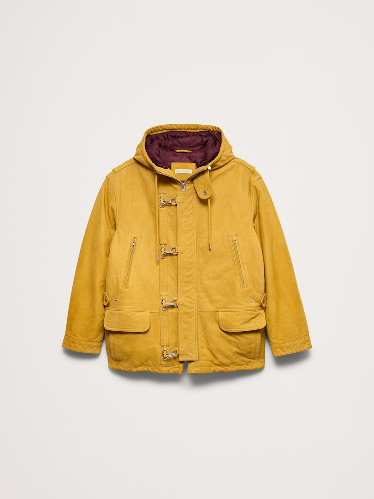 Archive Reissue Fireman's Jacket in Nubuck Leather