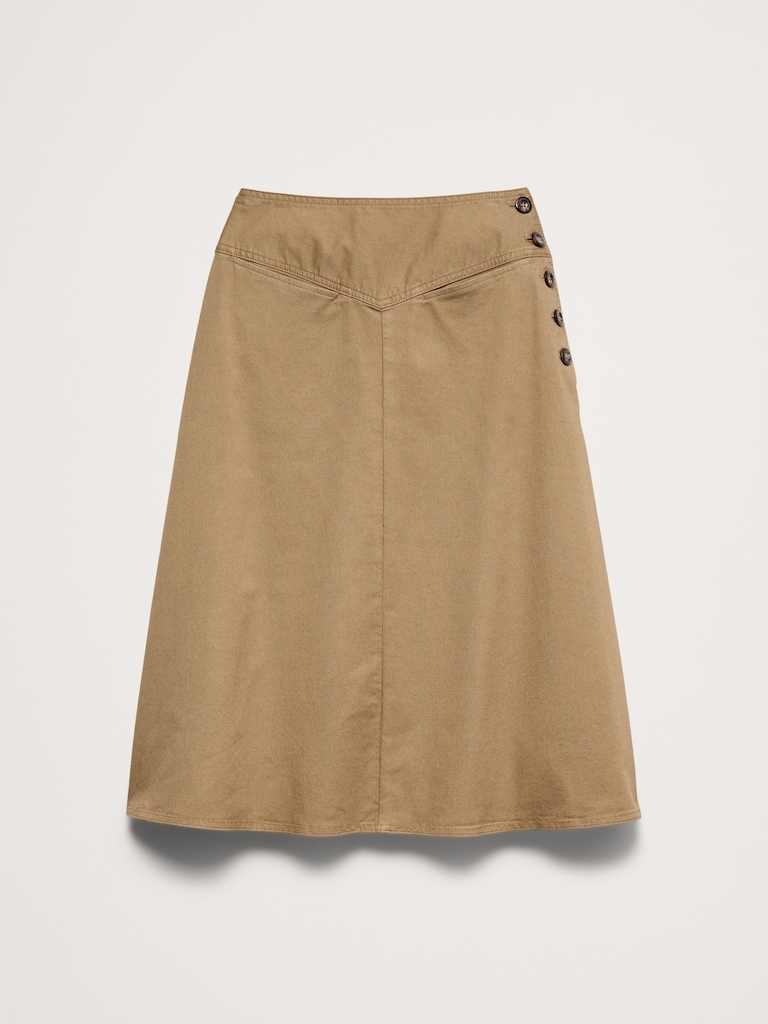 Archive Reissue Khaki Midi Skirt