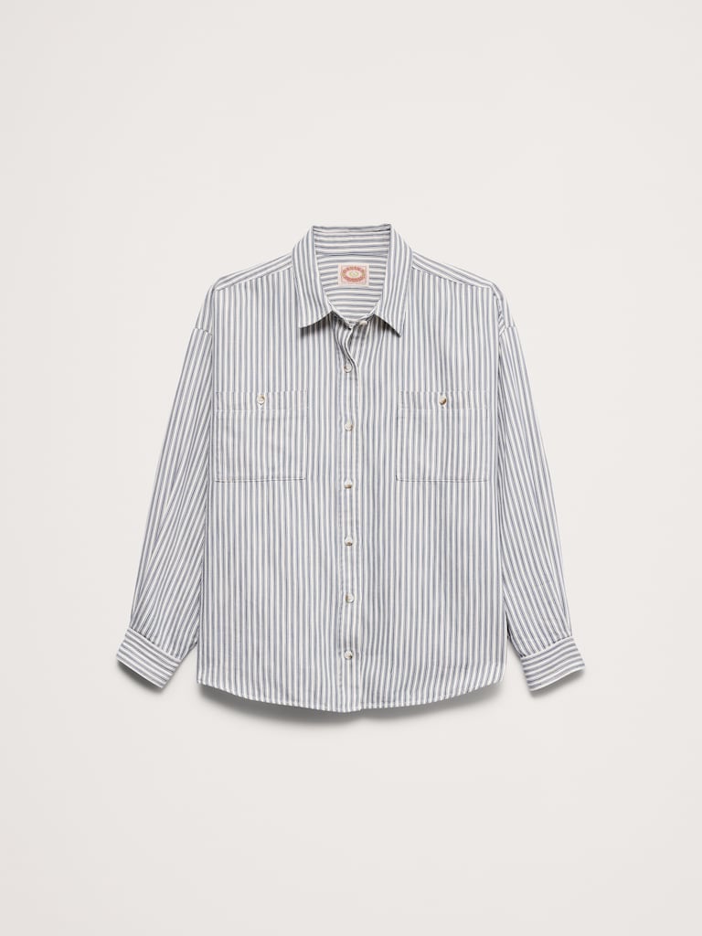 Archive Reissue Ticking Shirt in Cotton-Hemp