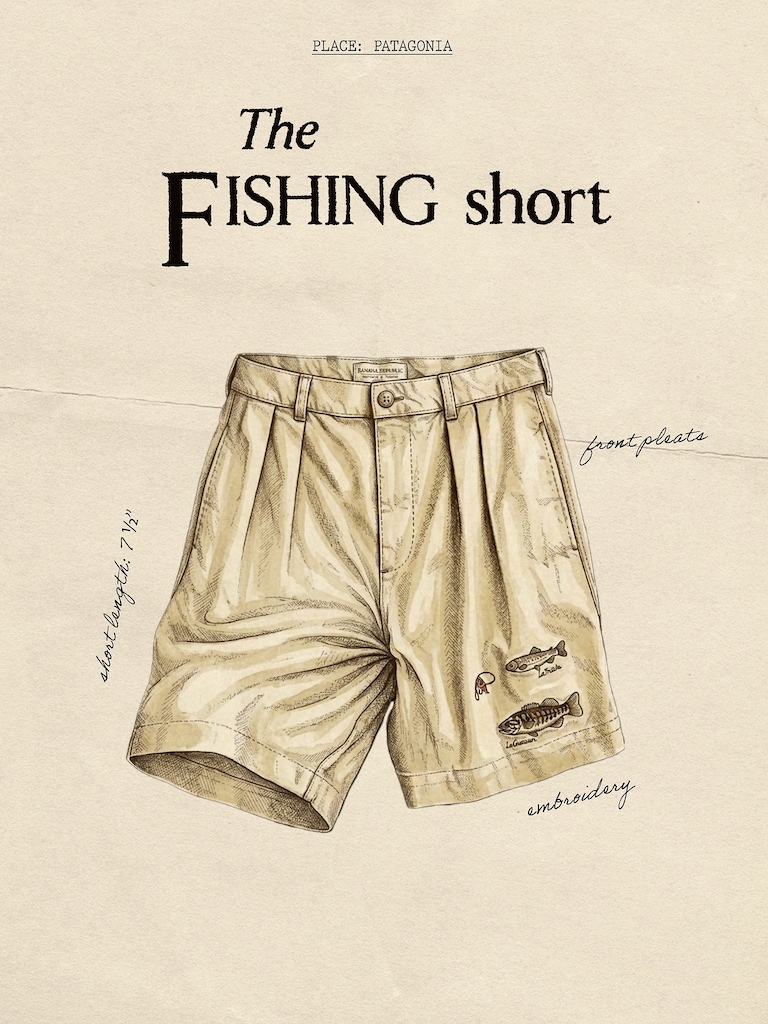 Archive Reissue Pleated Fishing Short