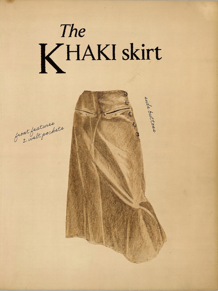 Archive Reissue Khaki Midi Skirt