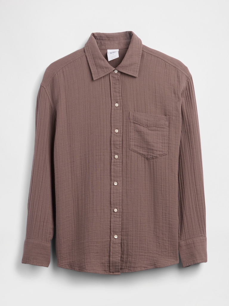 Oversized Shirt in Gauze