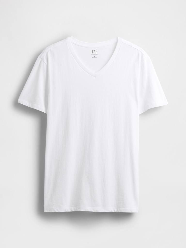Cotton Jersey V-Neck T-Shirt