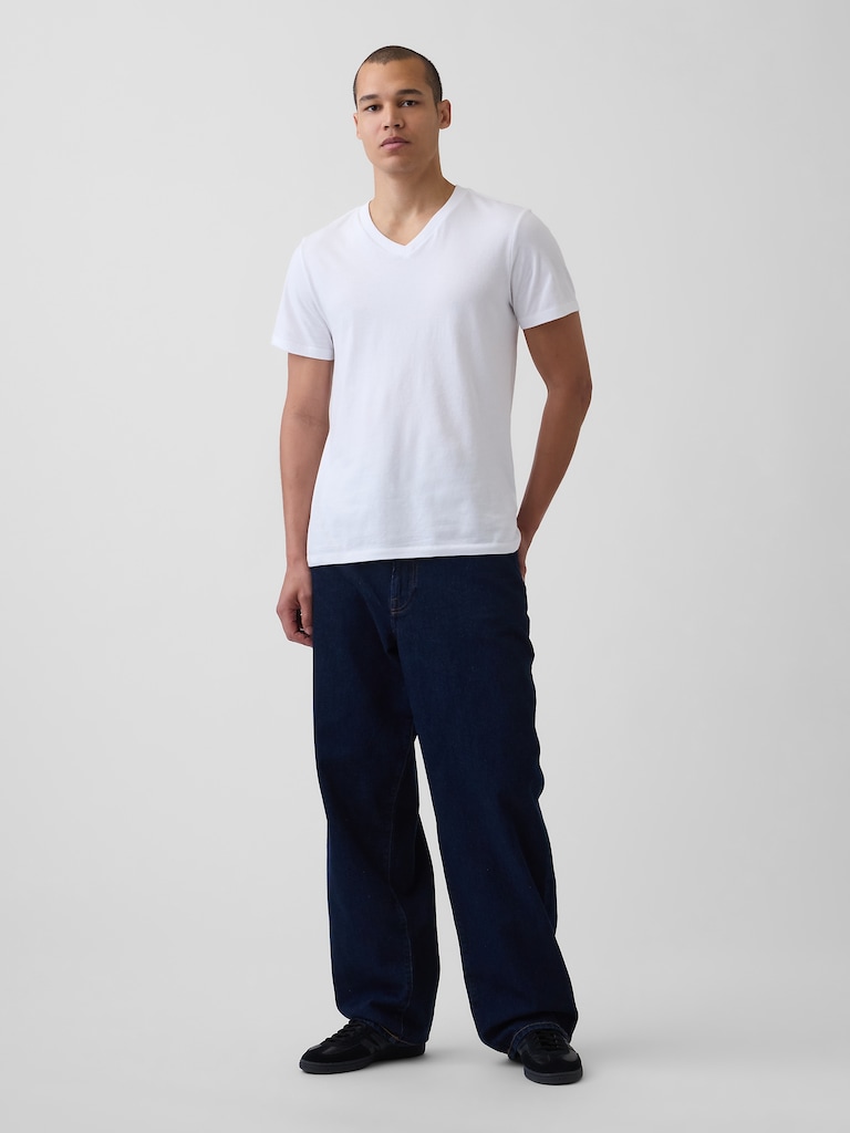 Cotton Jersey V-Neck T-Shirt