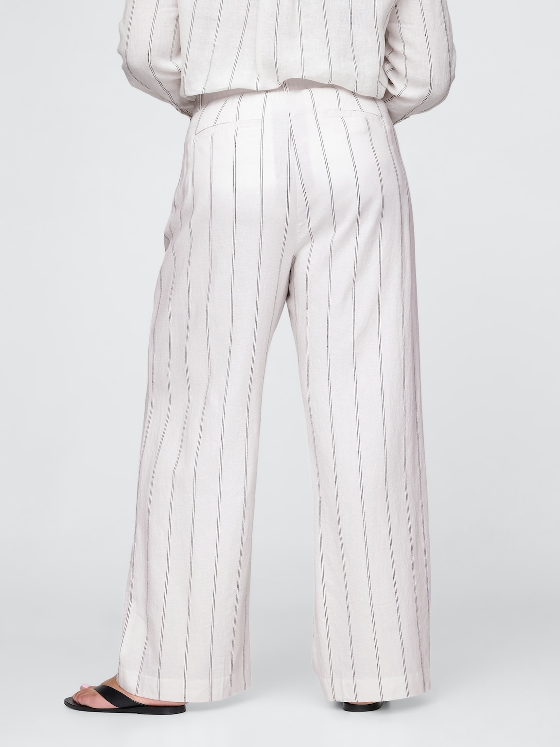 365 High Rise Linen-Blend Trousers