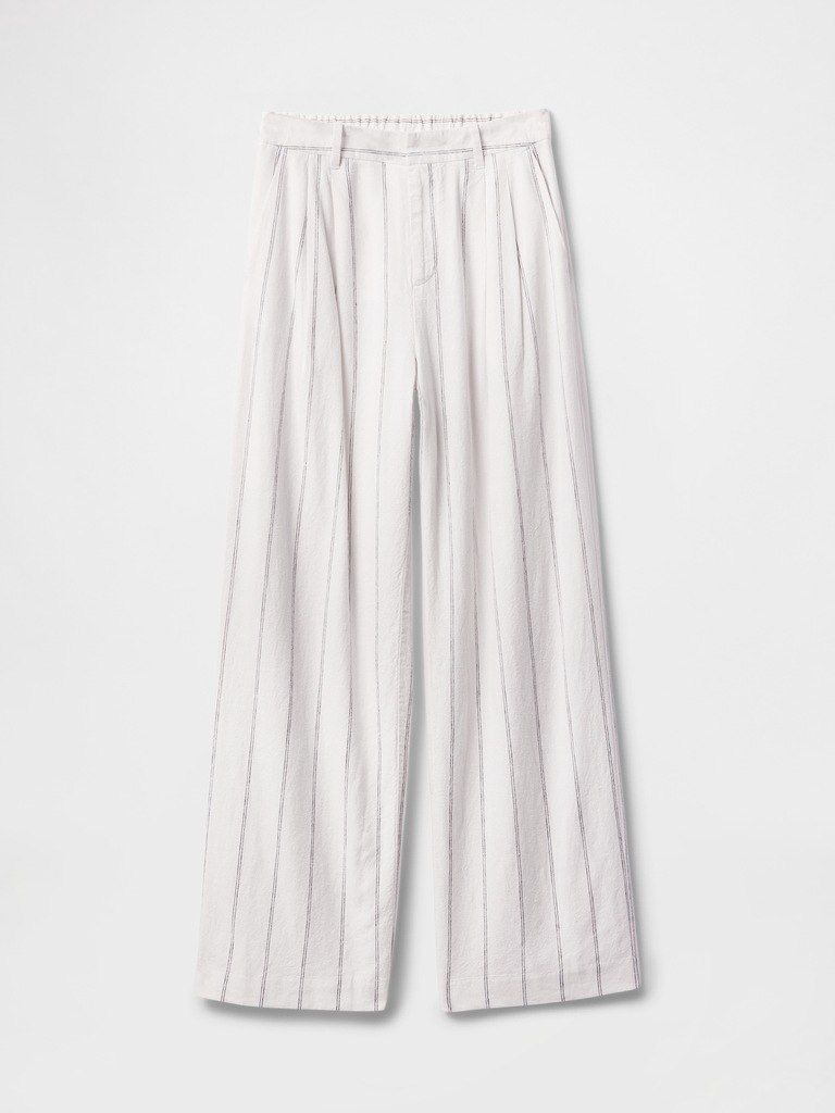 365 High Rise Linen-Blend Trousers