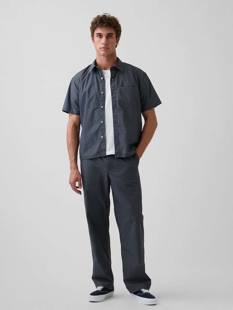Pantalon ample années 90 en popeline
