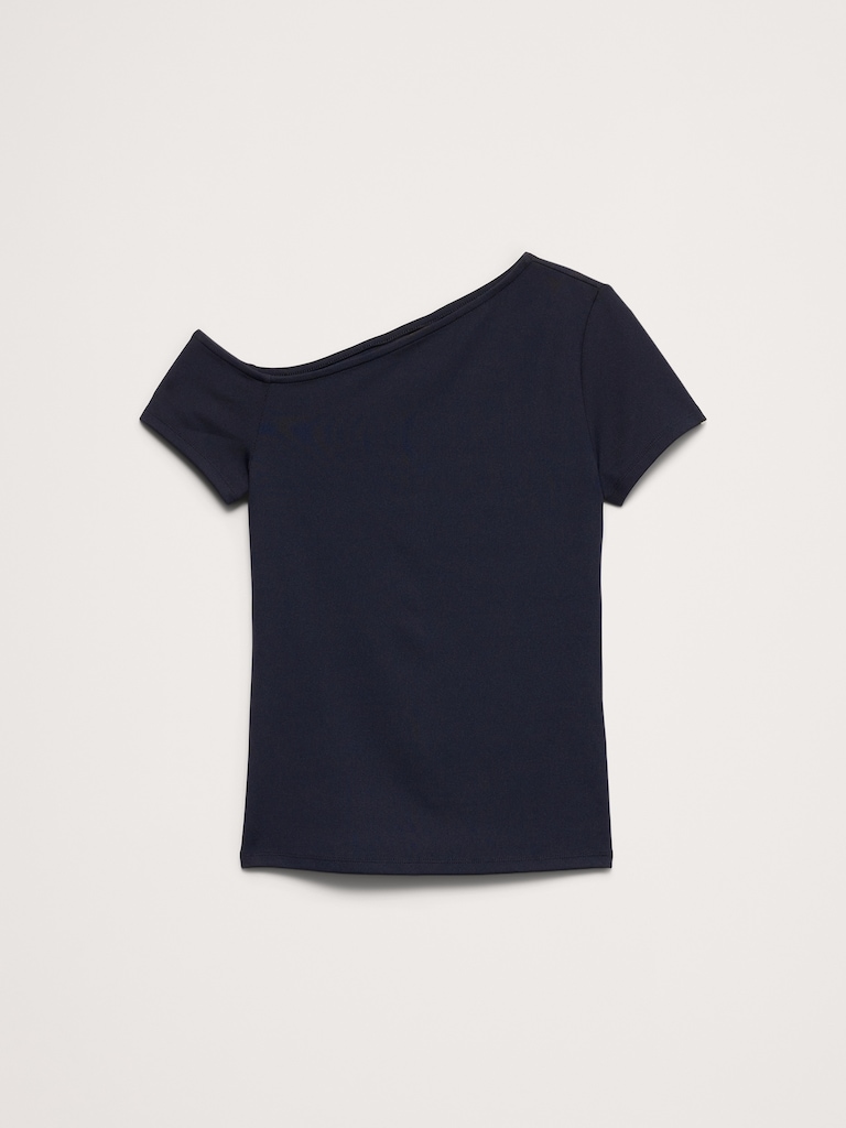 Sculpted-Stretch Off-Shoulder Top