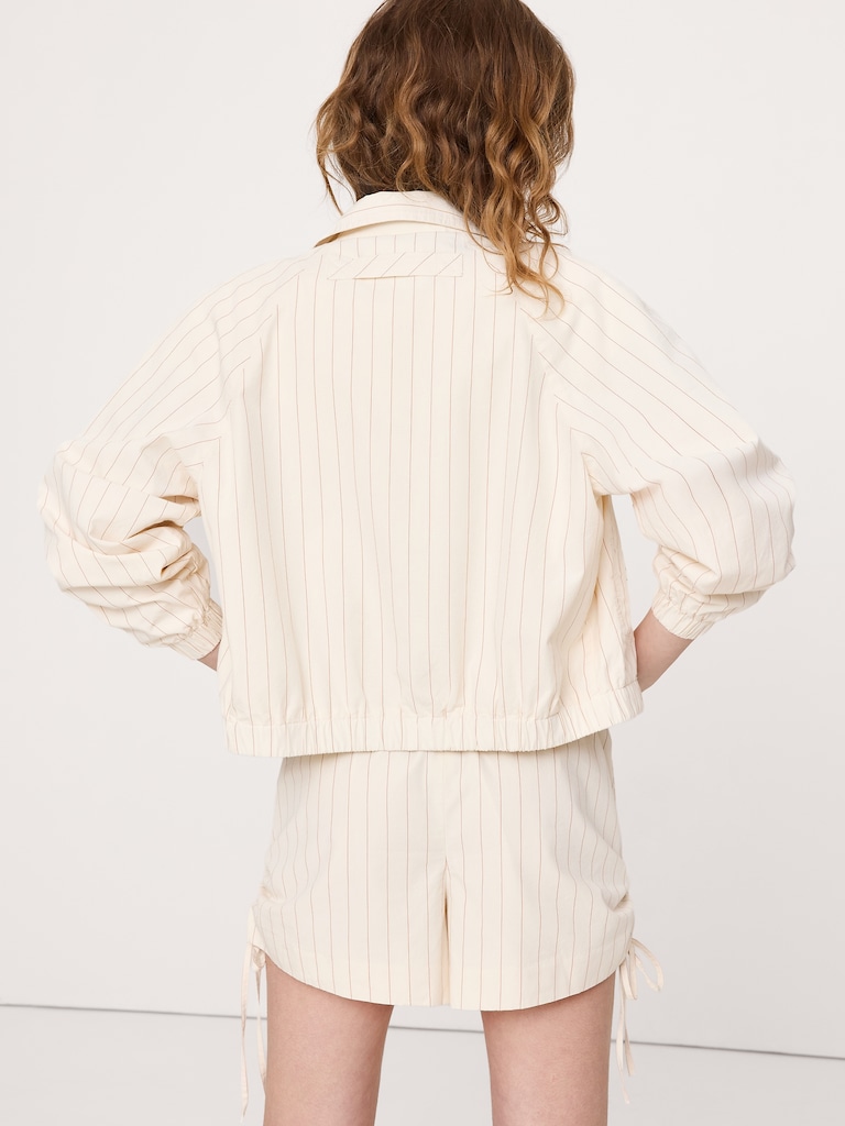 Cotton Poplin Bomber Jacket