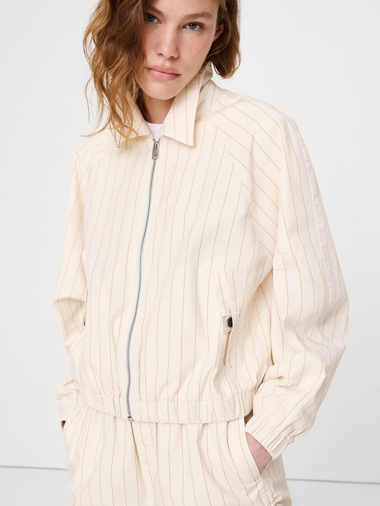 Cotton Poplin Bomber Jacket