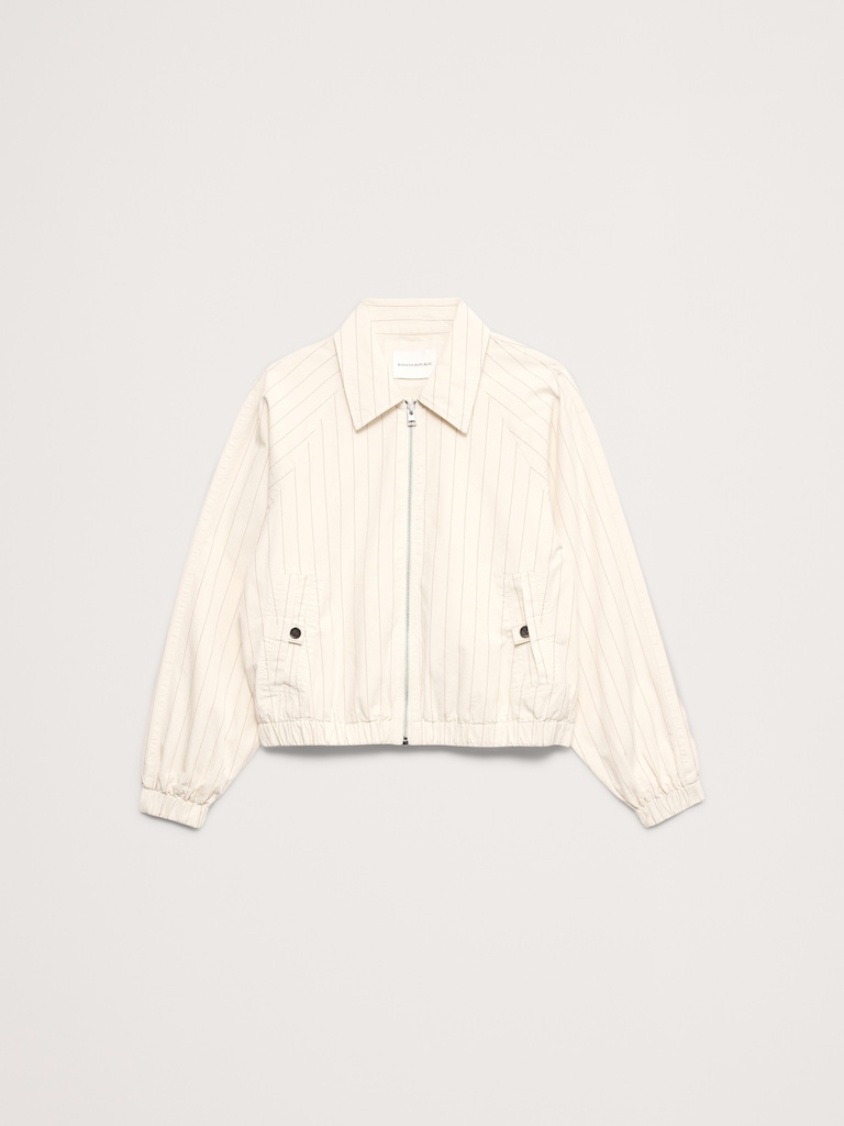 Cotton Poplin Bomber Jacket
