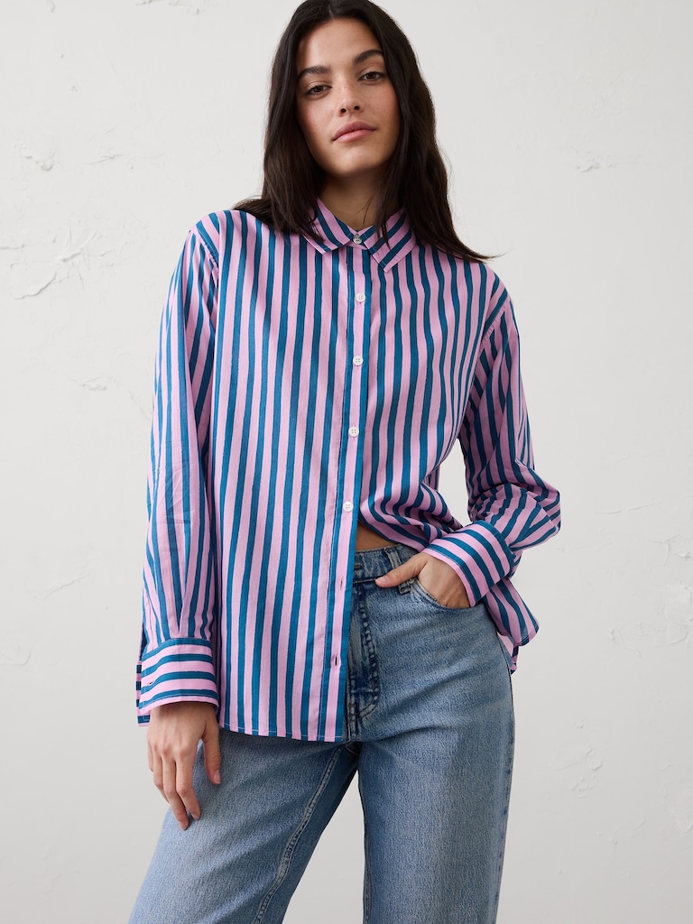 Striped Voile Shirt
