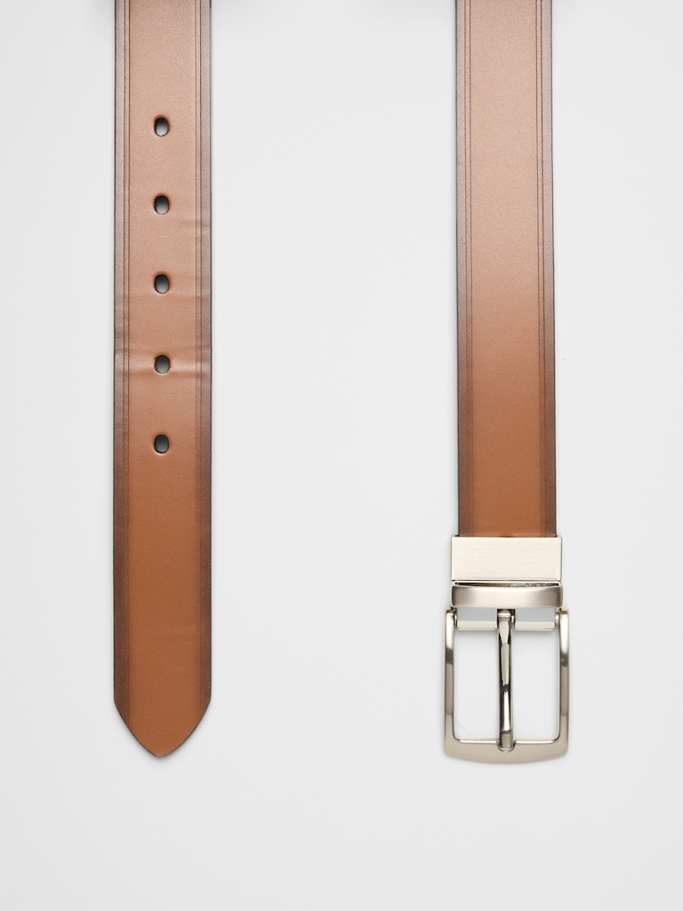 Reversible Leather Dress Belt