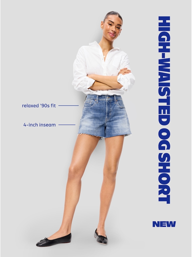 High-Waisted OG Jean Shorts -- 4-inch inseam