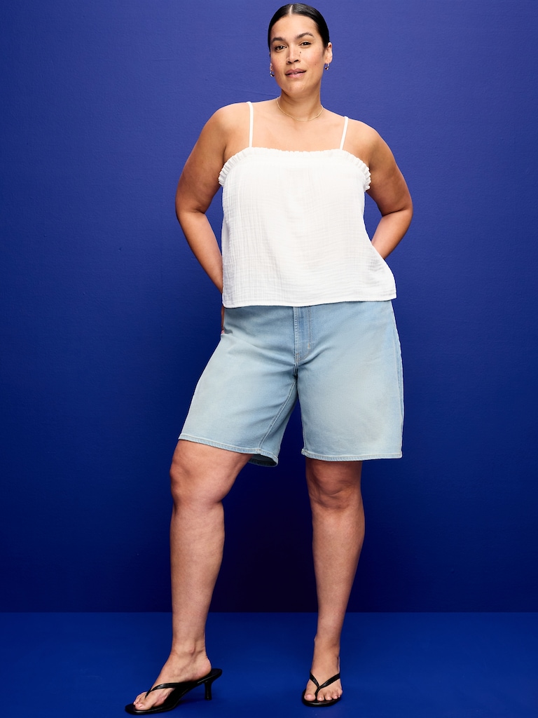 High-Waisted Wow Jean Shorts -- 9-inch inseam