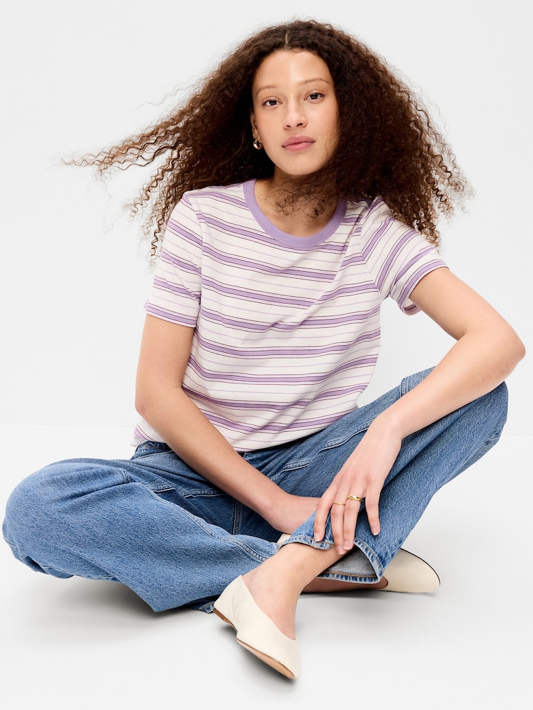 EveryWear Crew-Neck Striped T-Shirt