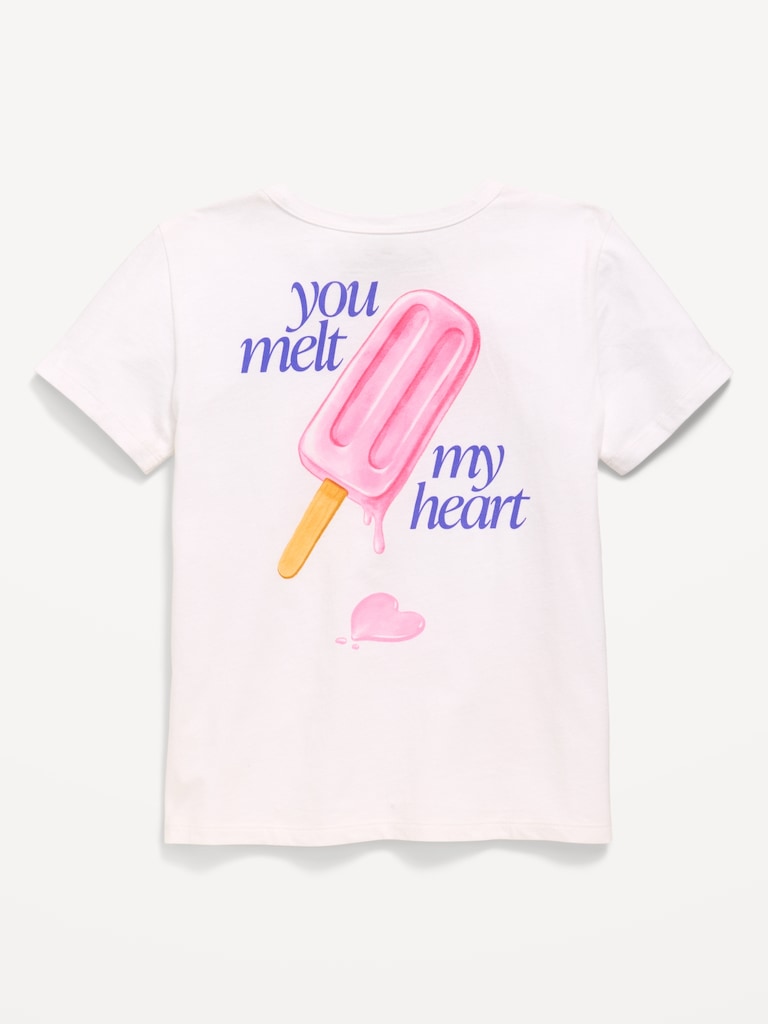 T-shirt à manches courtes à imprimé pour fille