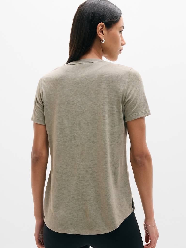 Breezy Scoop V-Neck Tee