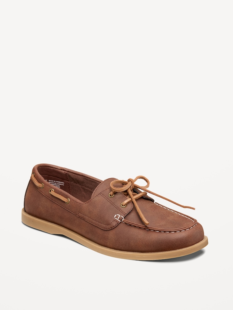 Faux-Suede Boat Shoes for Men