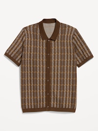 Short-Sleeve Sweater Shirt