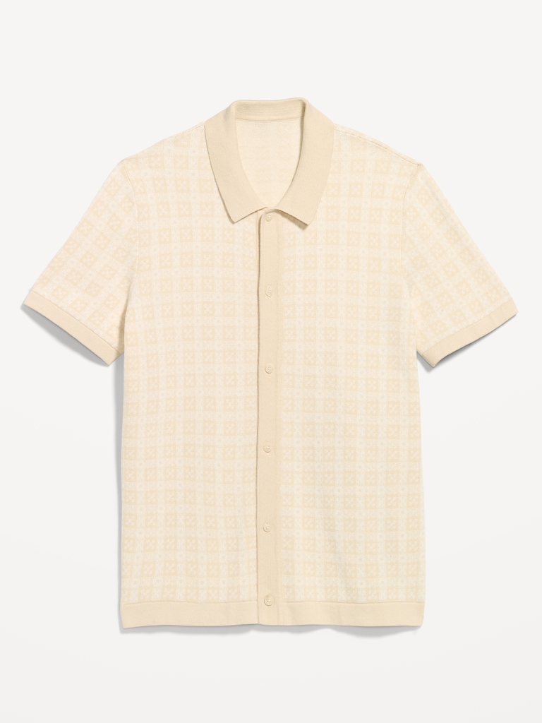 Short-Sleeve Sweater Shirt