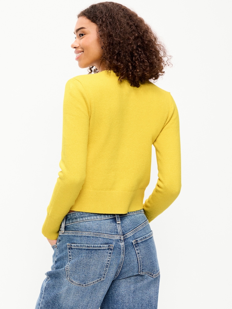 SoSoft Lite Cropped Crew-Neck Cardigan