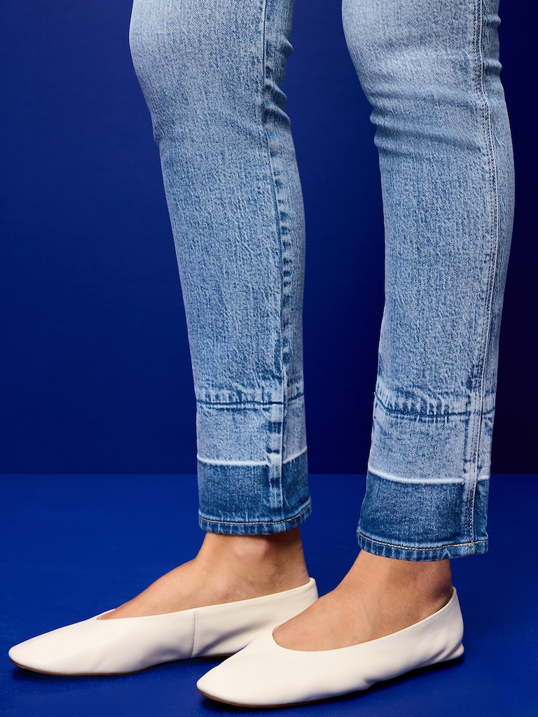 High-Waisted Vintage Slim Jeans