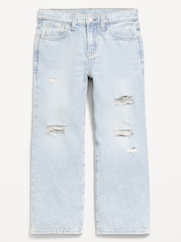 High-Waisted Ripped Baggy Wide-Leg Jeans for Girls