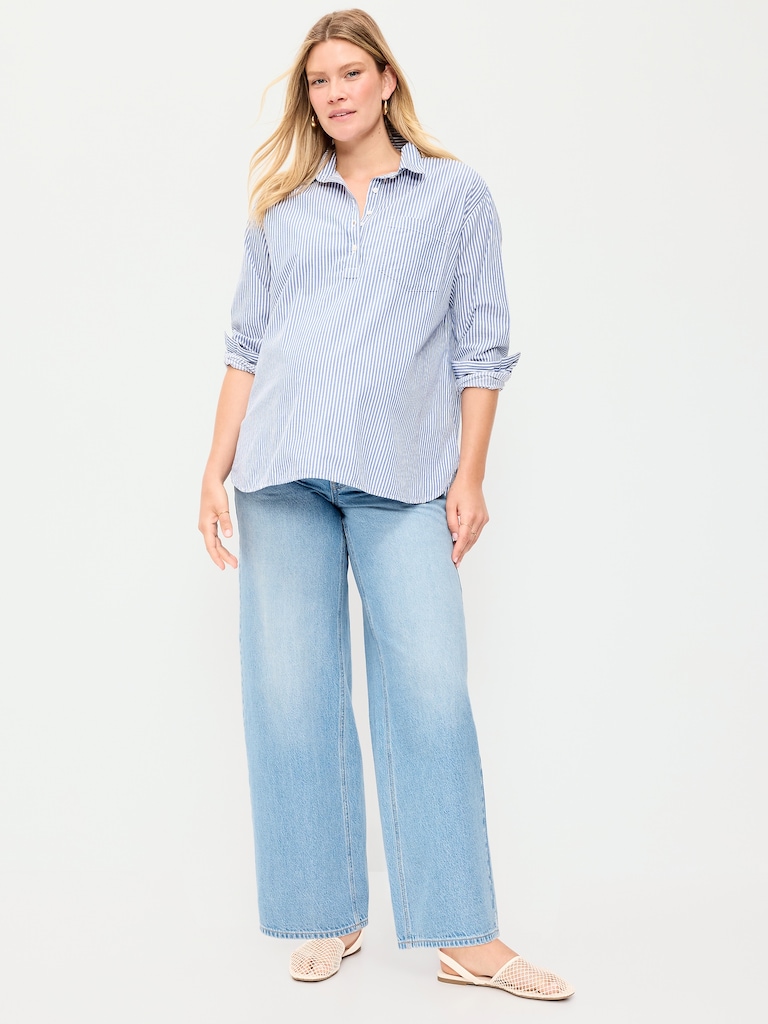 Jean Wow coupe généreuse à panneau couvrant de maternité