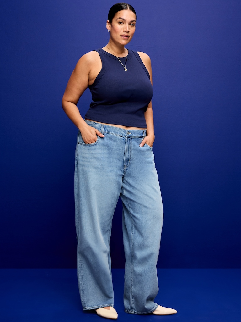 Low-Rise Loose Jeans