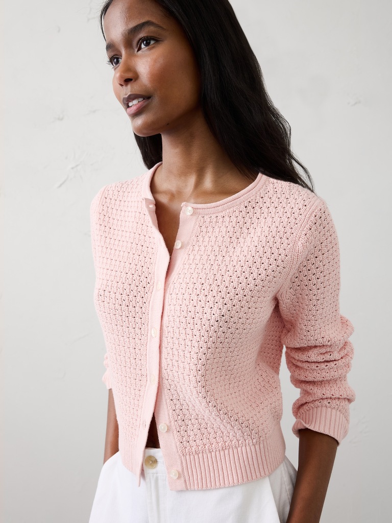 Textured Cardigan Sweater