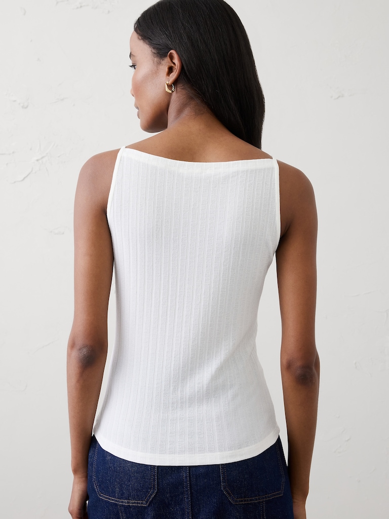 Ribbed High-Neck Top