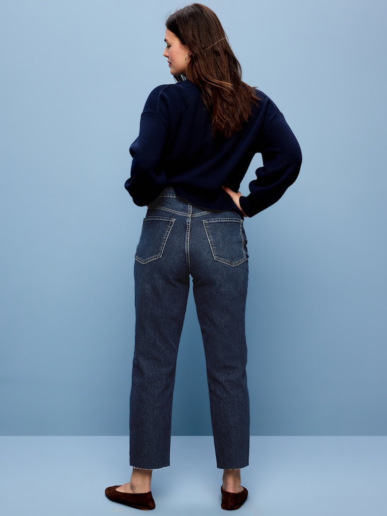High-Waisted Button-Fly OG Straight Ankle Jeans