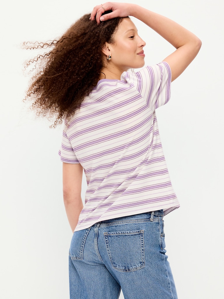 EveryWear Crew-Neck Striped T-Shirt