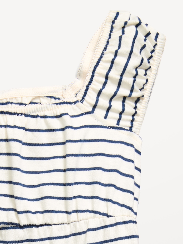 Printed Short-Sleeve Scallop-Trim Top for Girls