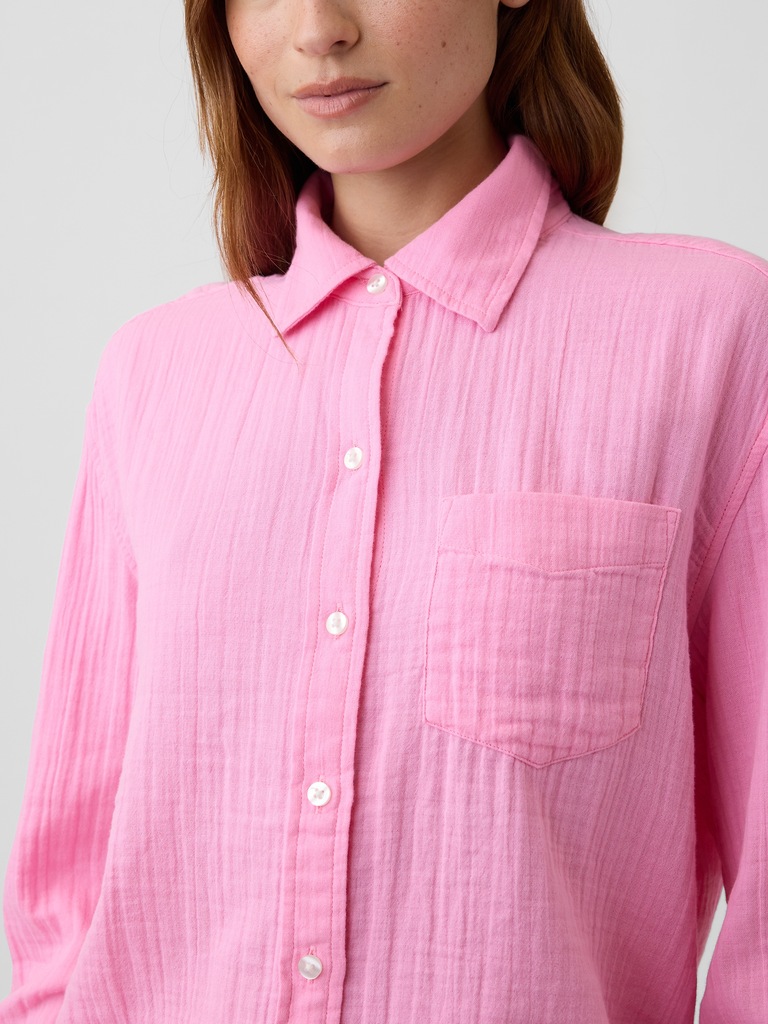 Oversized Shirt in Gauze