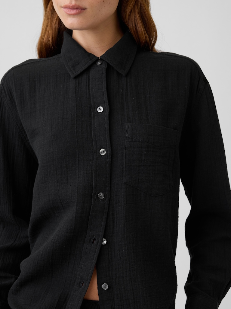 Oversized Shirt in Gauze