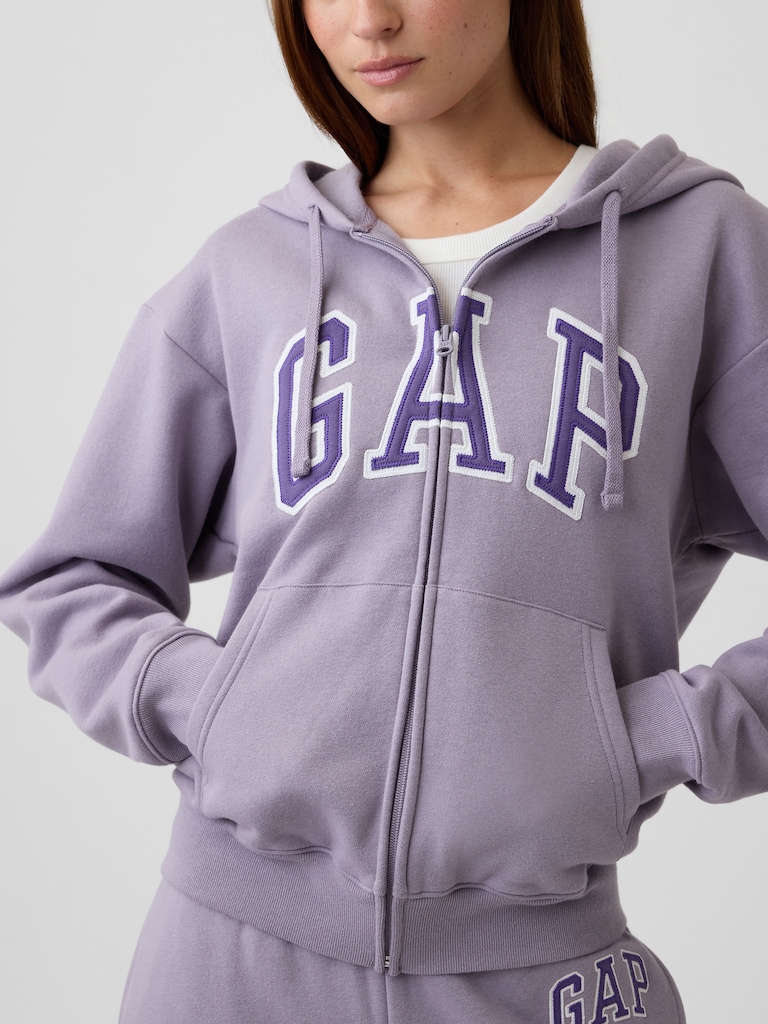 Relaxed Gap Logo Zip Hoodie