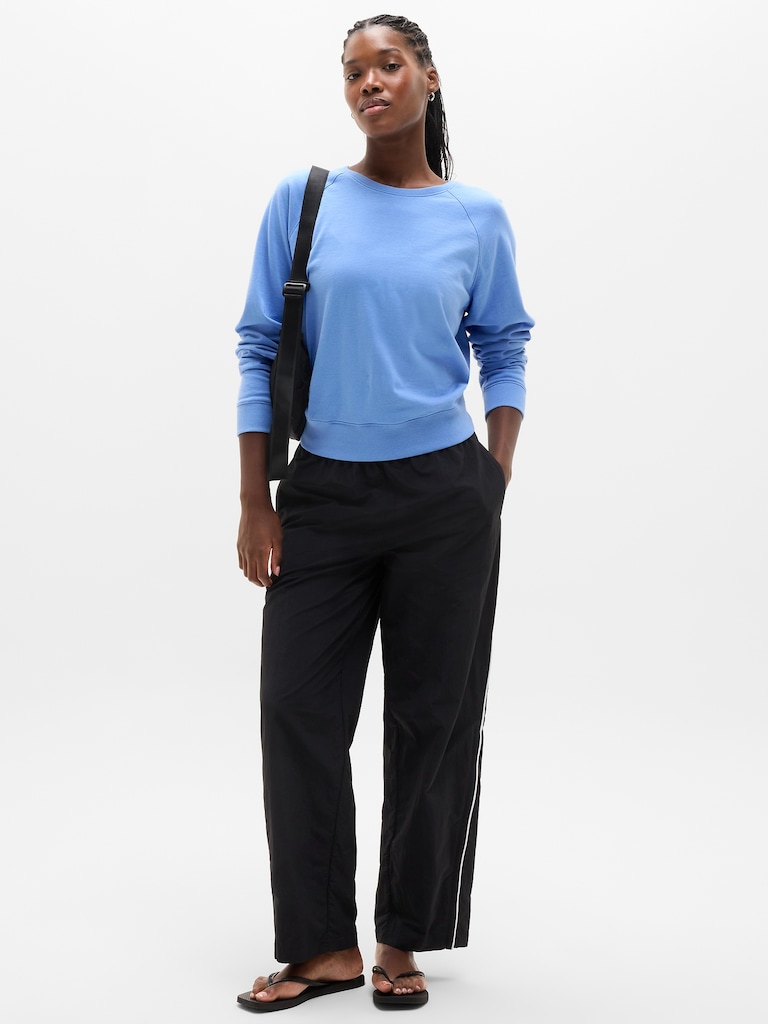 Airy Cotton Terry Crew Sweatshirt