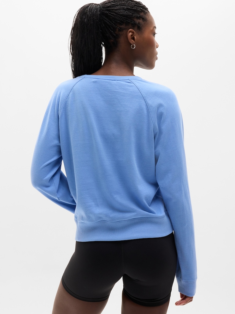 Airy Cotton Terry Crew Sweatshirt