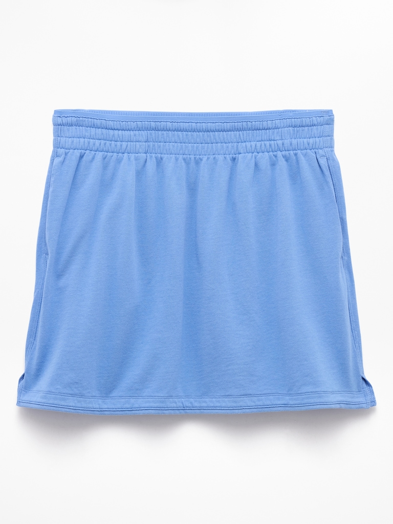 Airy Cotton Terry Mid Rise Mini Skirt