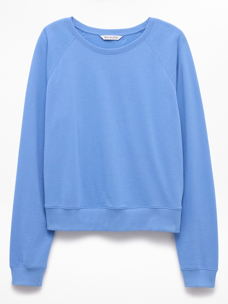 Airy Cotton Terry Crew Sweatshirt