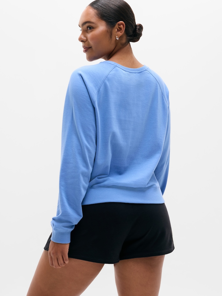 Airy Cotton Terry Crew Sweatshirt