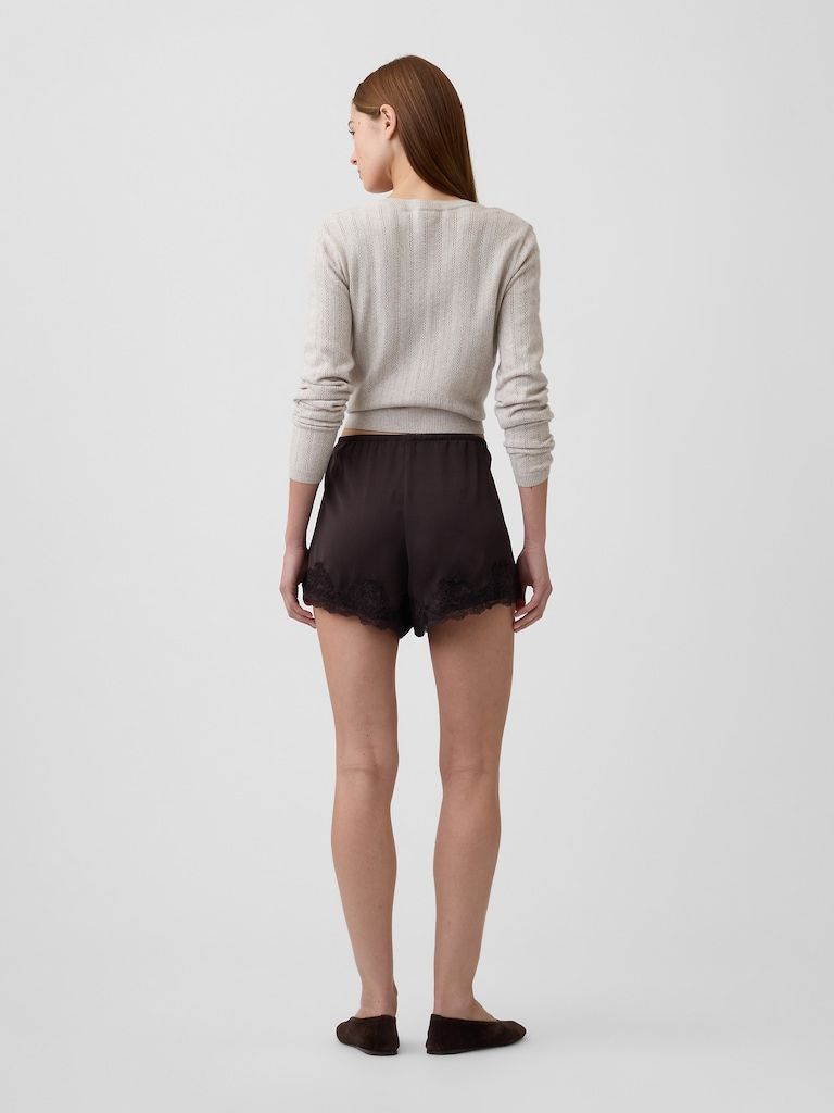 5" High Rise Pull-On Satin Shorts