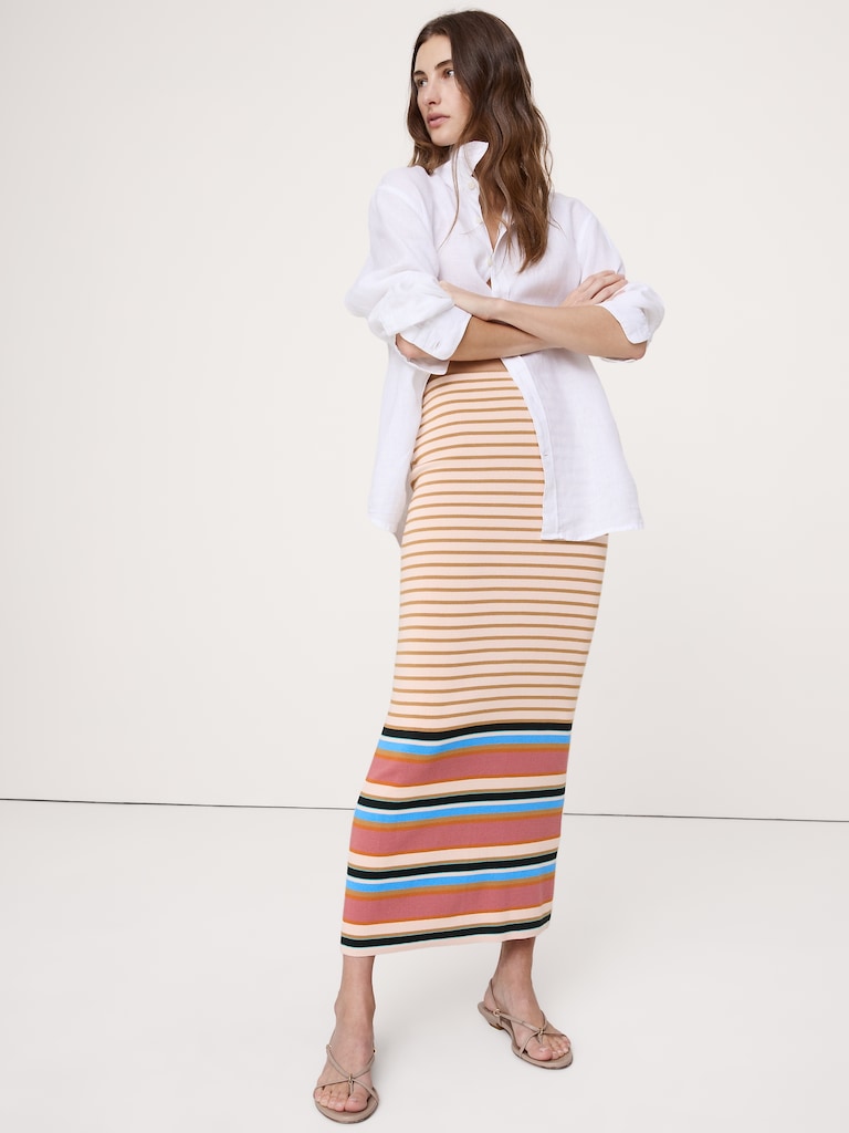 Sculpted Knit Maxi Skirt