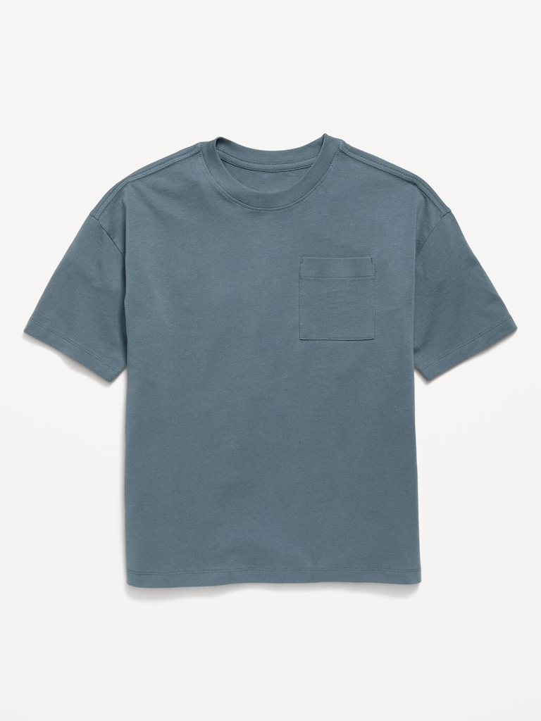 Oversized Short-Sleeve Pocket T-Shirt for Boys
