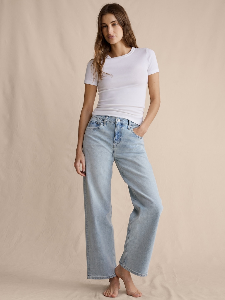 Mid-Rise 90s Loose Crop Jean