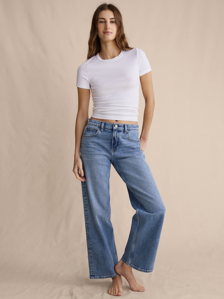 Mid-Rise 90s Loose Crop Jean