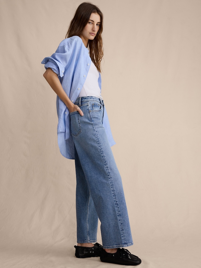 Mid-Rise 90s Loose Crop Jean